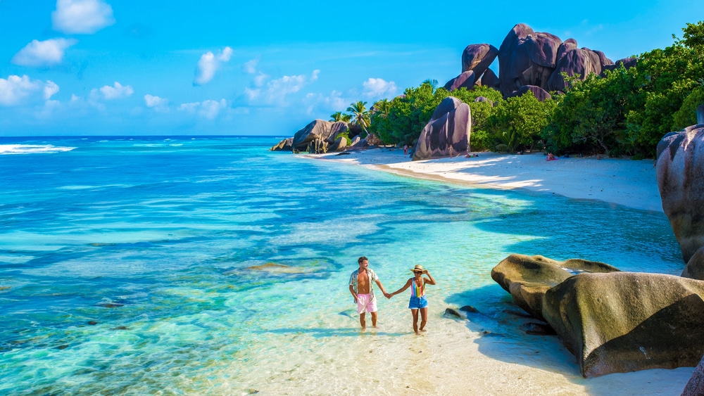 Anse Source d'Argent sur l'île de La Digue aux Seychelles