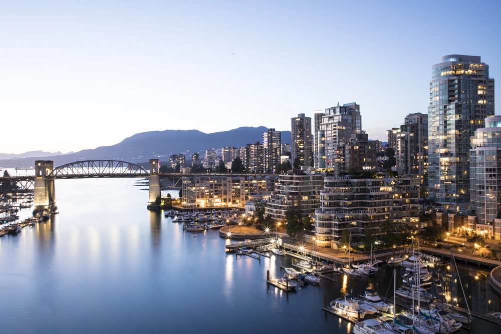 Belle vue sur la baie de Vancouver