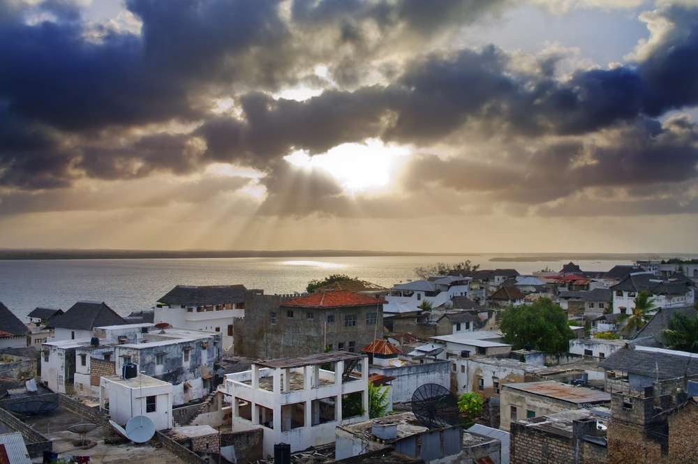 La ville de Lamu sur l'île de Lamu au Kenya