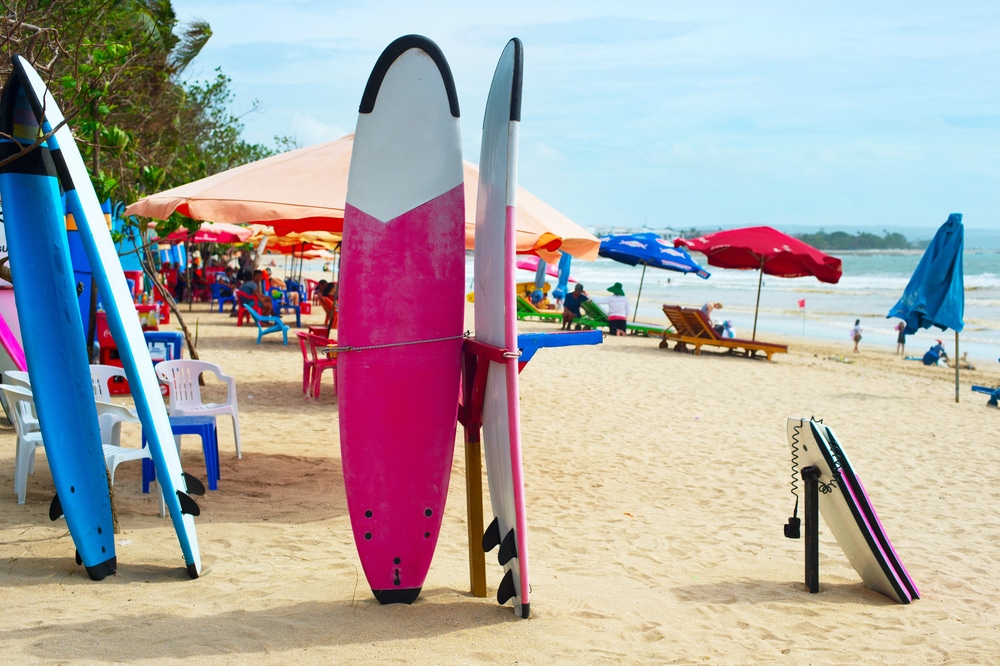 Plage de Kuta à Bali