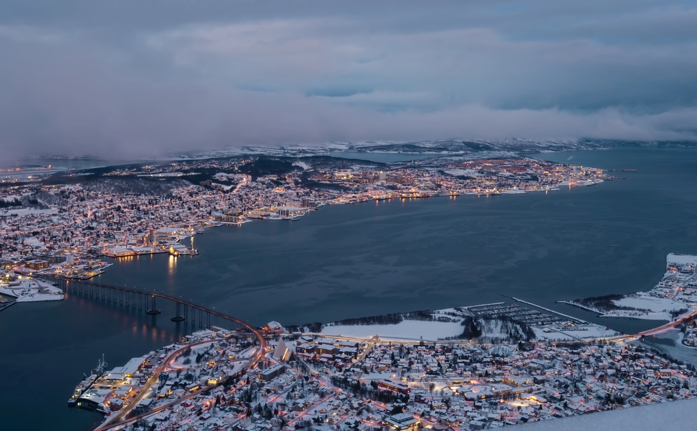 Ville de Tromso en hiver