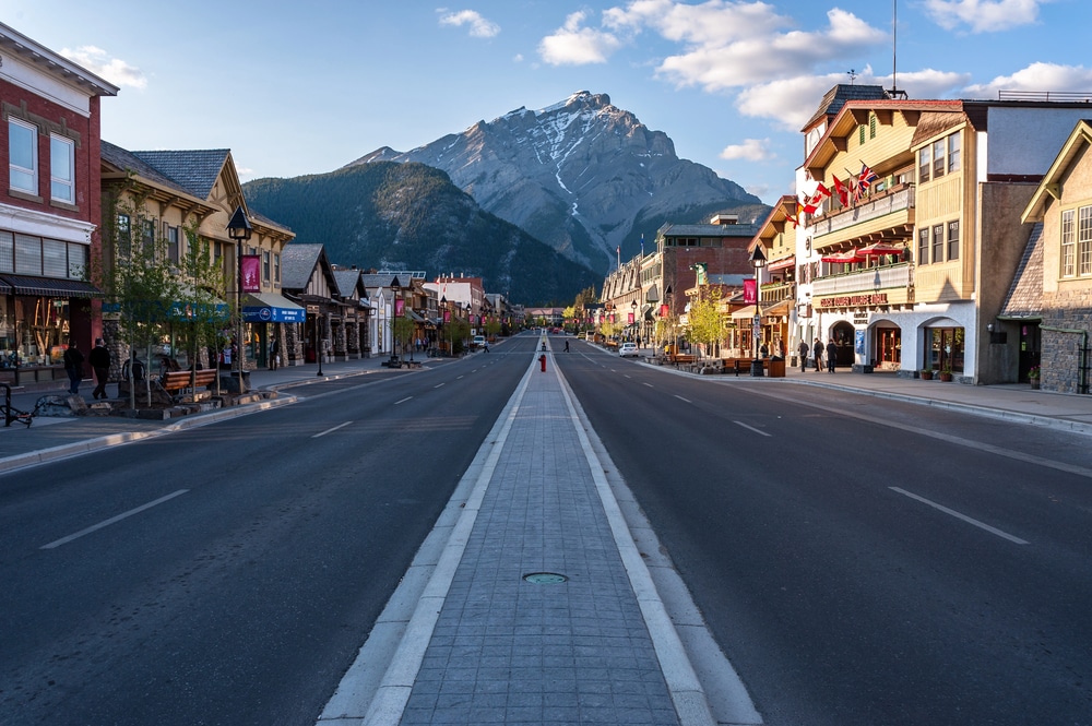 Vue panoramique de la ville de Banff