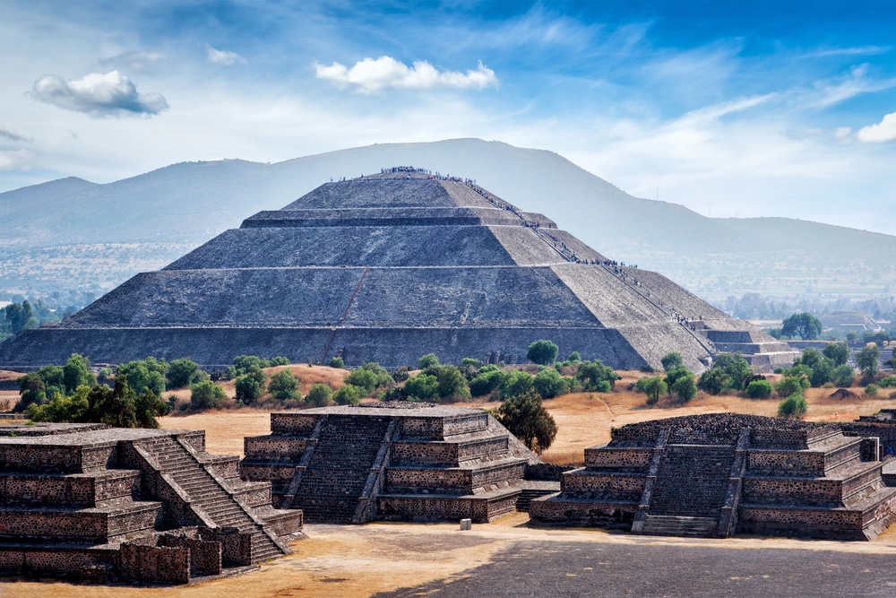 Panorama des pyramides de Teotihuacan