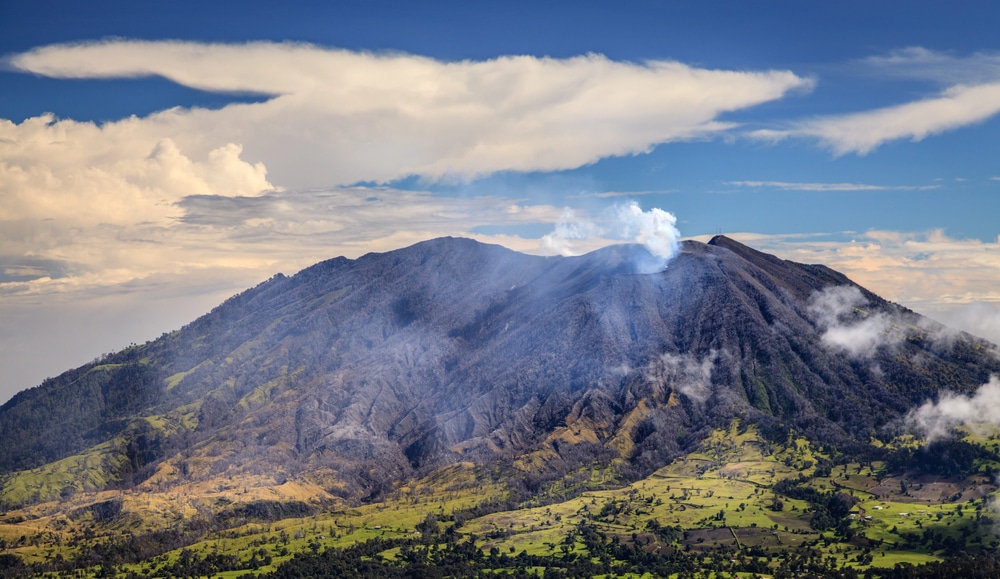 Vue panoramique du volcan Turrialba à Cartago, Costa Rica